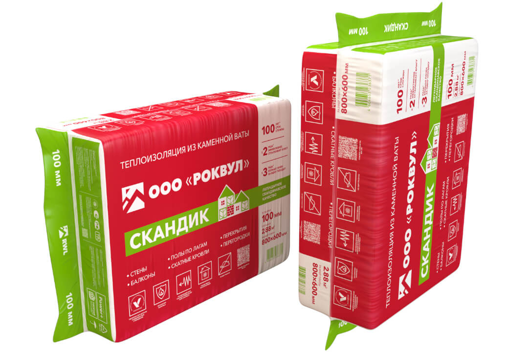 Утеплитель минвата РОКВУЛ СКАНДИК 100 мм