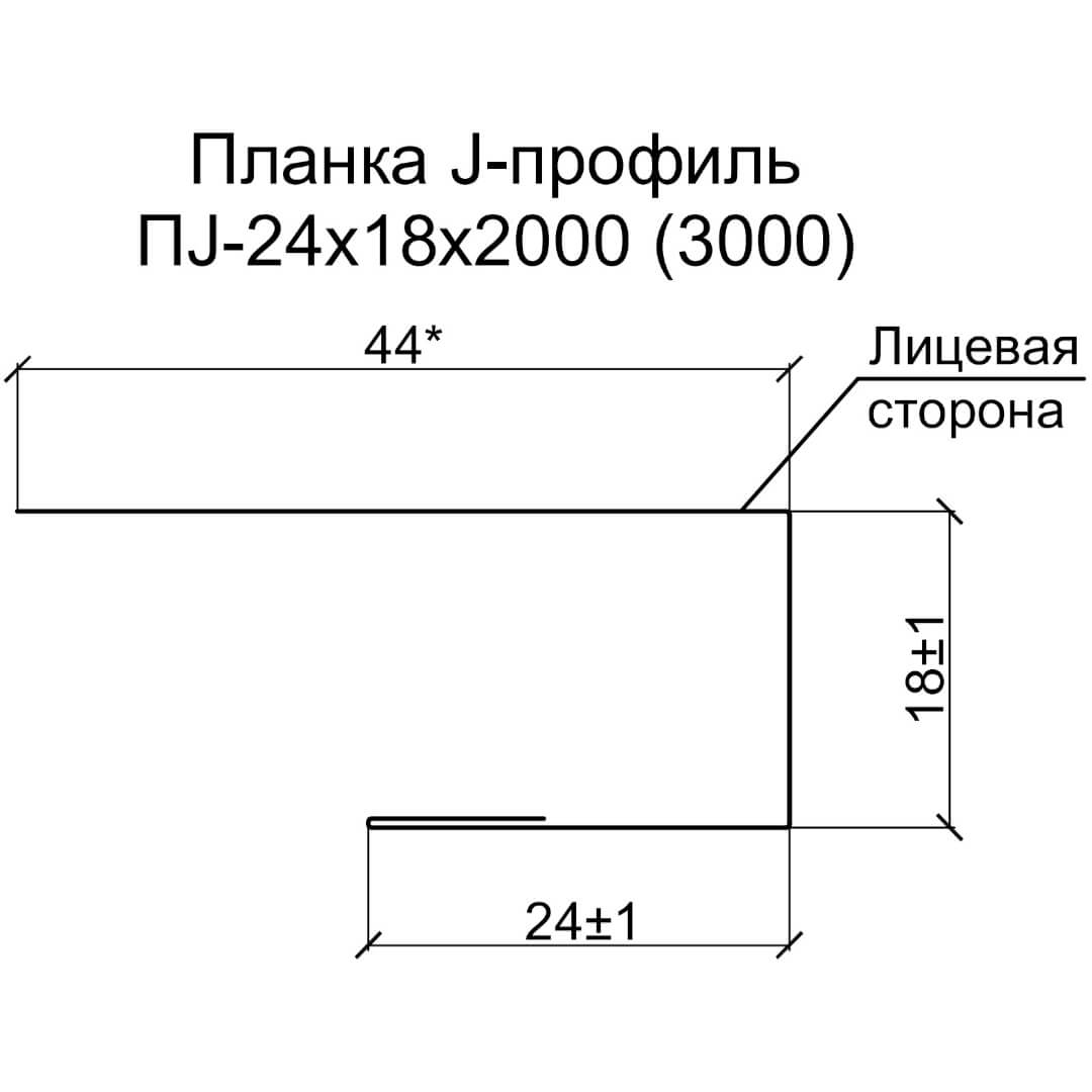 Планка J-профиль
