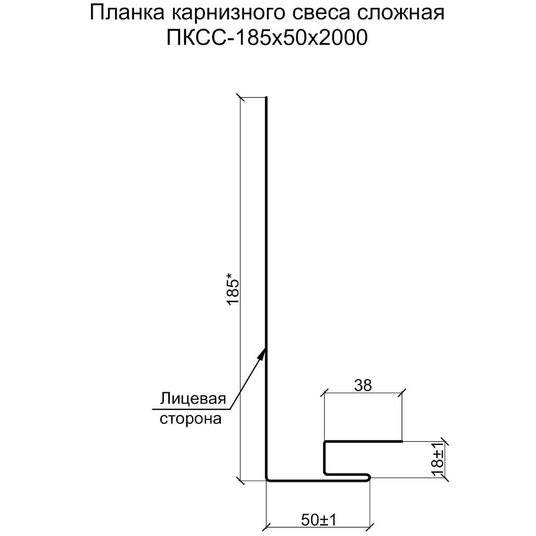 Планка карнизного свеса сложная