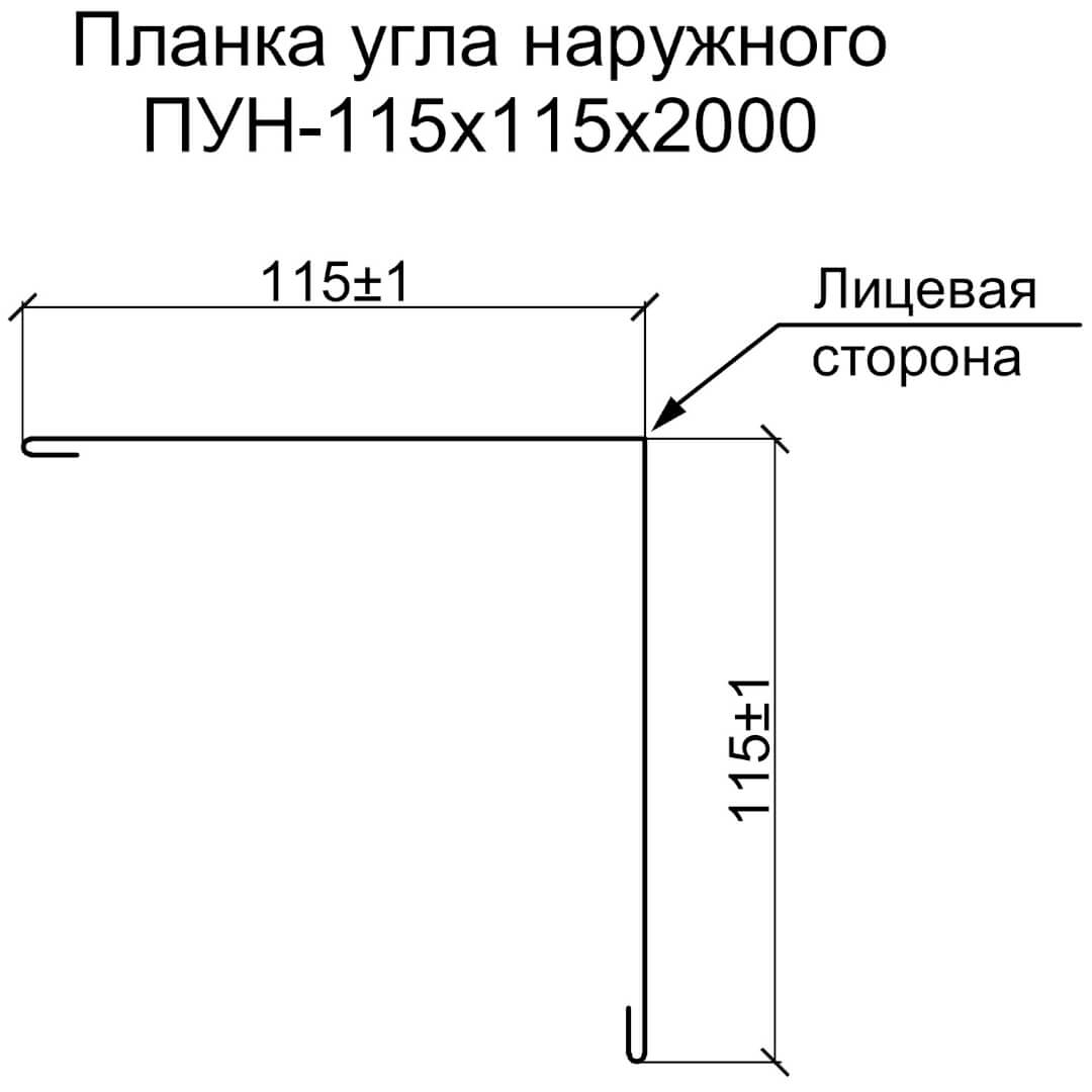 Планка угла наружного