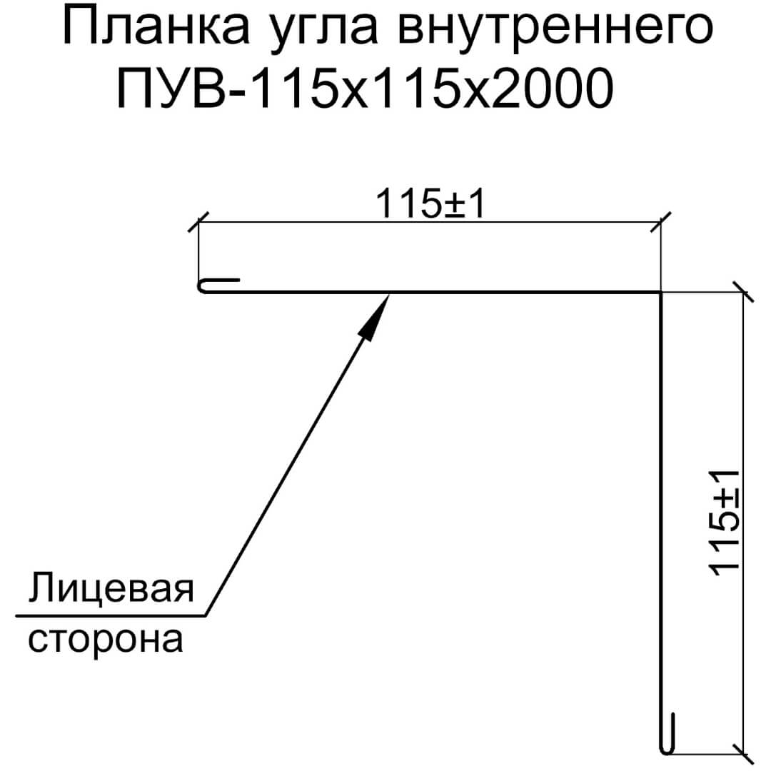 Планка угла внутреннего