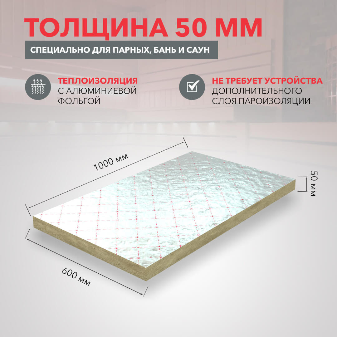 Минеральная вата ROCKWOOL САУНА БАТТС