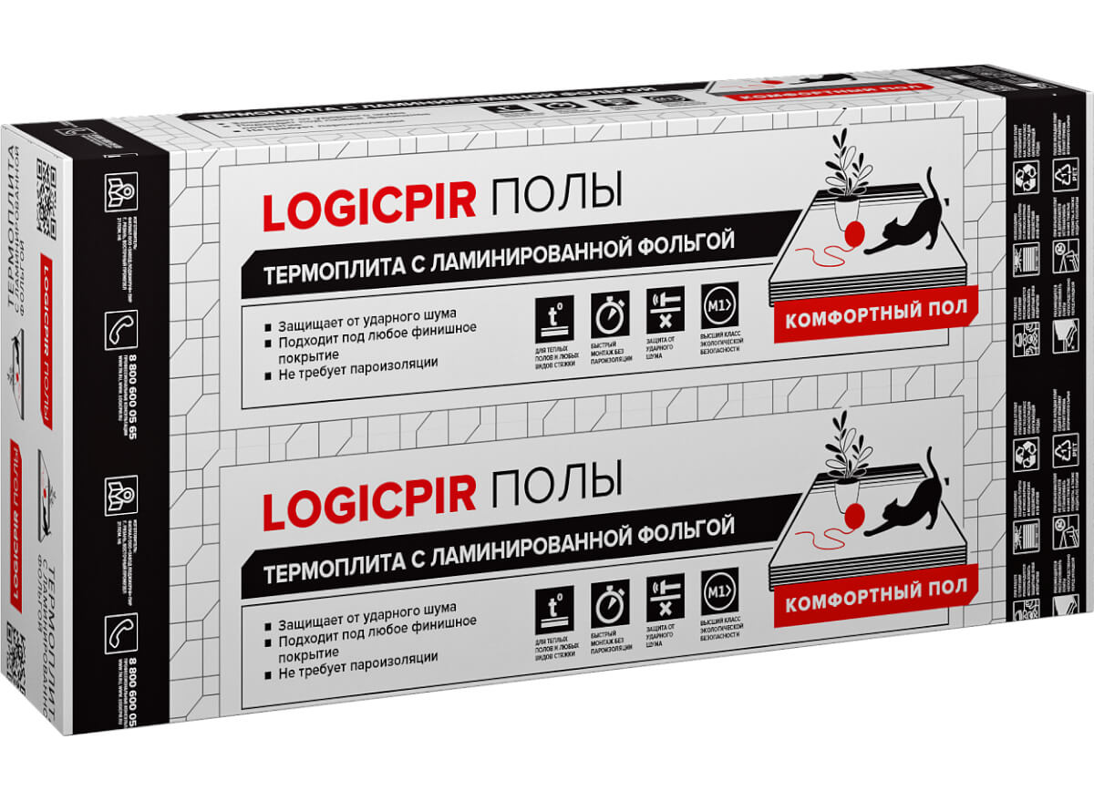 Термоплиты ТЕХНОНИКОЛЬ LOGICPIR Полы